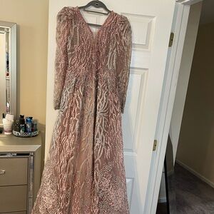 Girls formal dress with overskirt